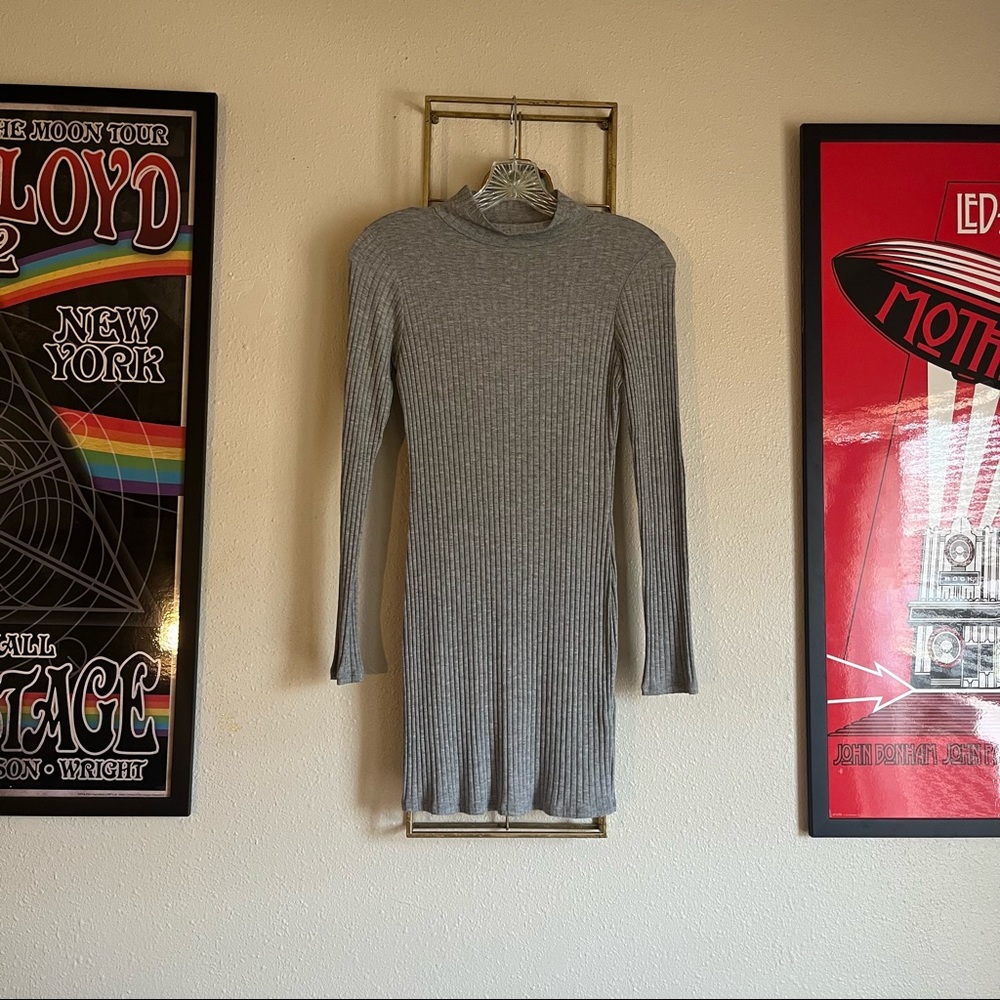 Grey Ribbed Dress